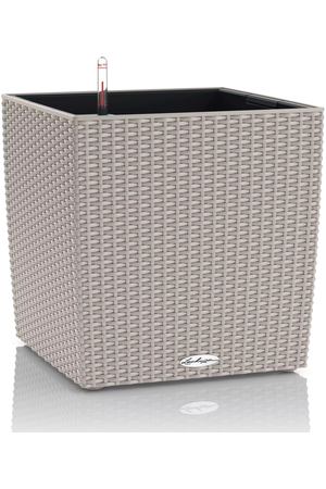 Кашпо с автополивом Lechuza Cube Cottage бежевый 30x30x30 см