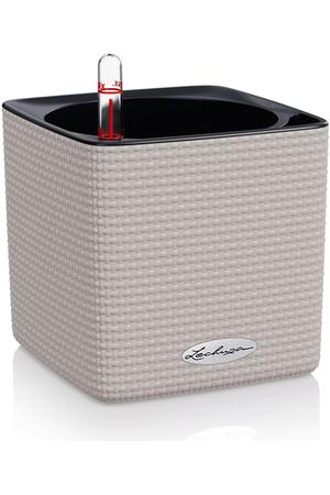 Кашпо с автополивом Lechuza Cube Color бежевый 14x14x14 см