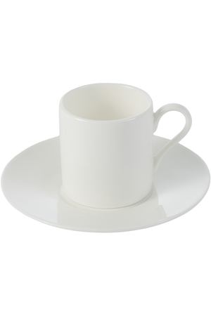 Кофейная пара Gipfel Diana чашка 100 мл, блюдце 12 см белый