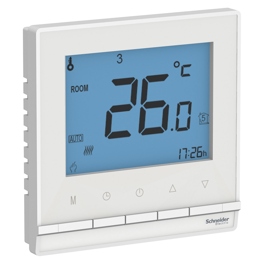 Где купить Термостат Шнайдер AtlasDesign электронный С датчиком 16a белый Schneider electric 