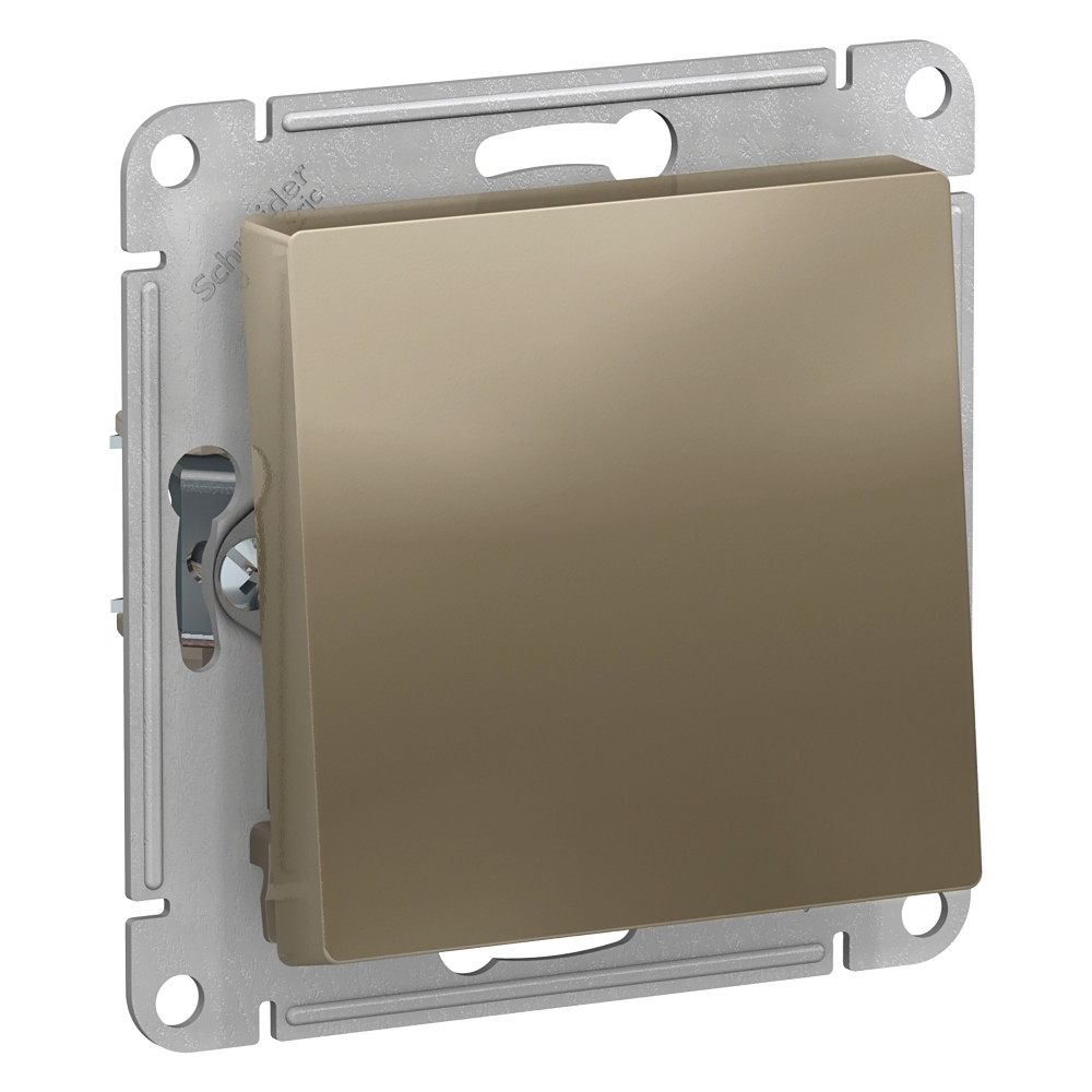 Где купить Переключатель Шнайдер AtlasDesign 1-клавиша сх6 10ах шампань Schneider electric 