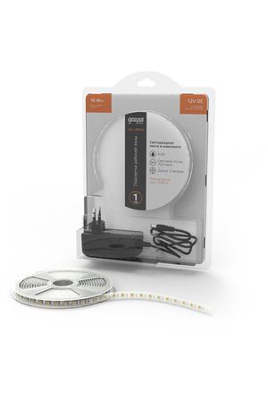 Лента Gauss Basic в комплекте LED 5050/60 12V 10W/m 700lm/m 3000K 10mm IP20 5m